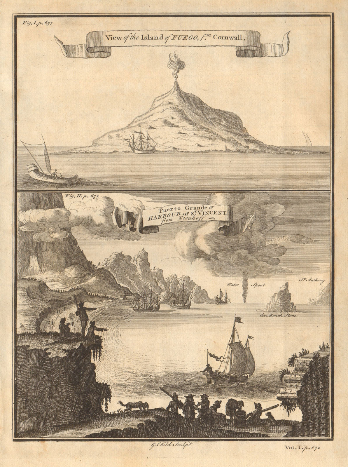 Fuego (Fogo) & Puerto Grande (Mindelo), Sao Vicente. Cape Verde Islands 1745